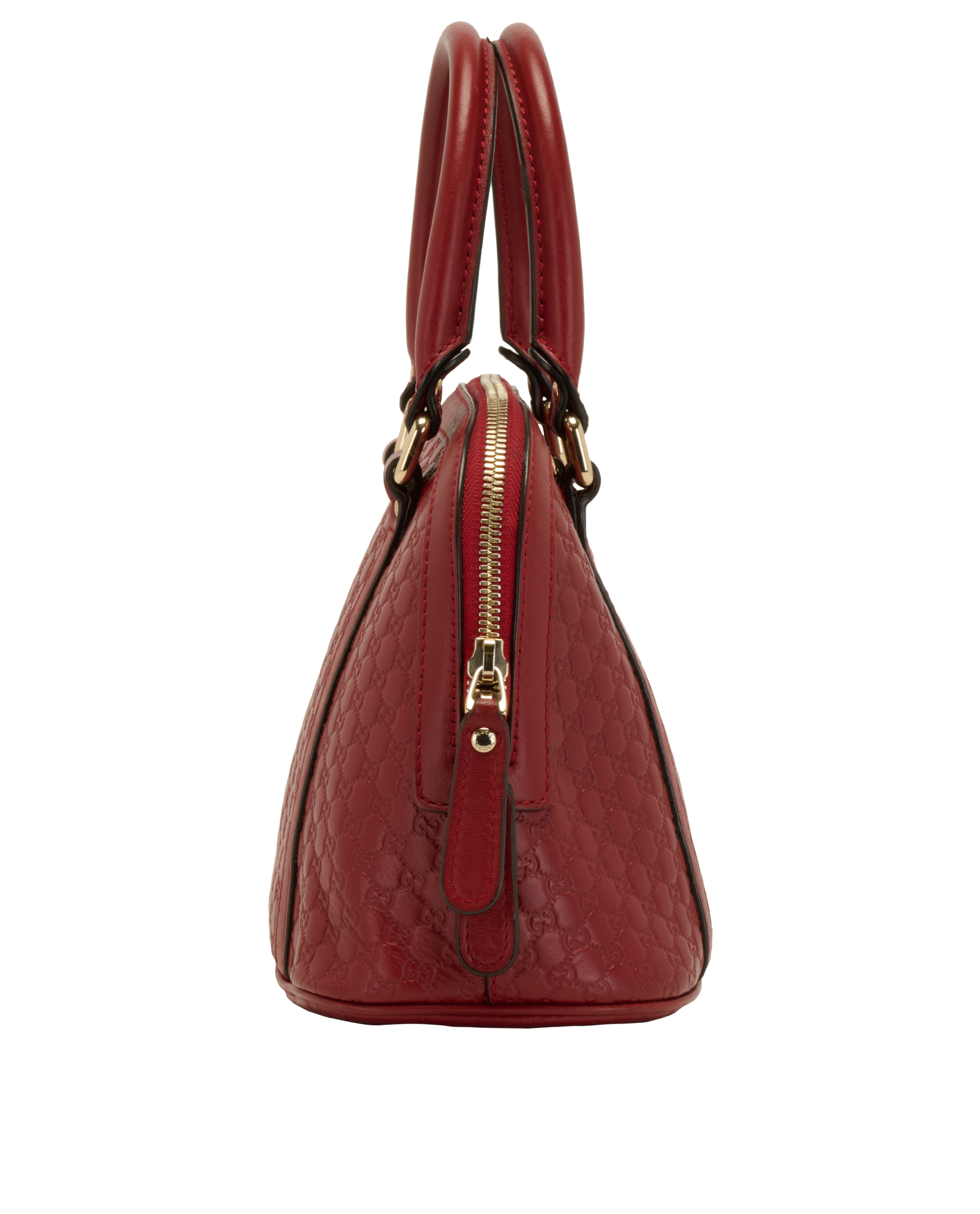 Microguccissima Dome Bag, &pound;550, Handbags, Red, Leather, Side view